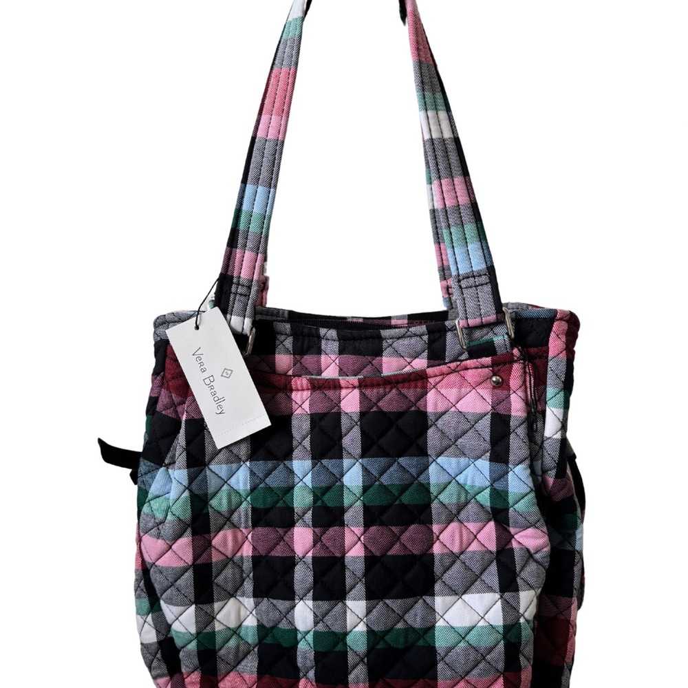 Vera Bradley Ribbons Plaid Glenna Satchel NWT